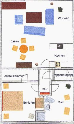 Grundriss der Ferienwohnung